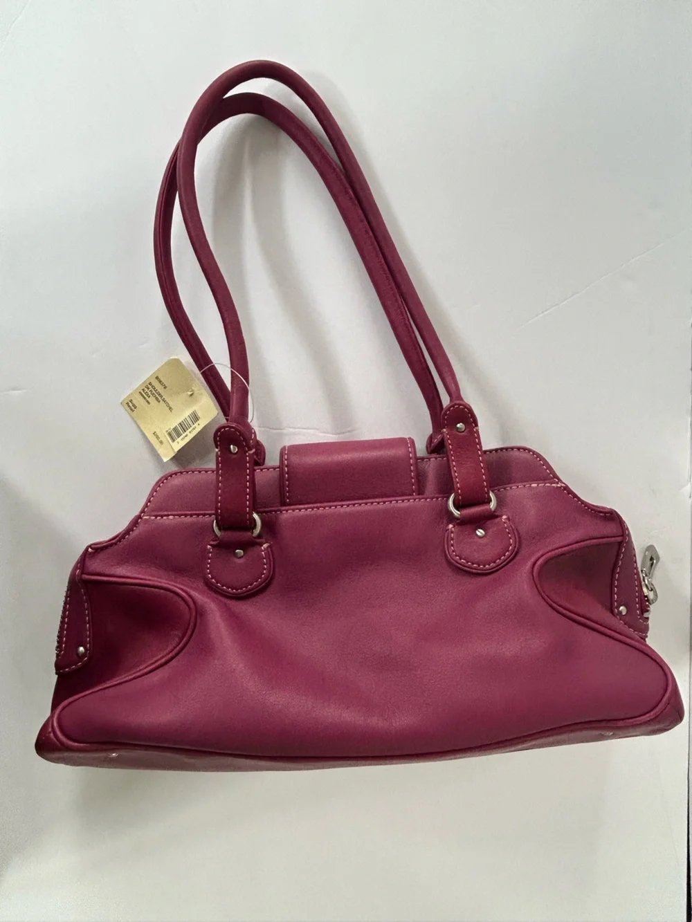 Cole Haan Plum Shoulder Bag with Silver Hardware